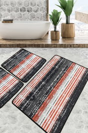 Mijölnir Juego de alfombrillas de baño Flang Multicolor de 3 piezas